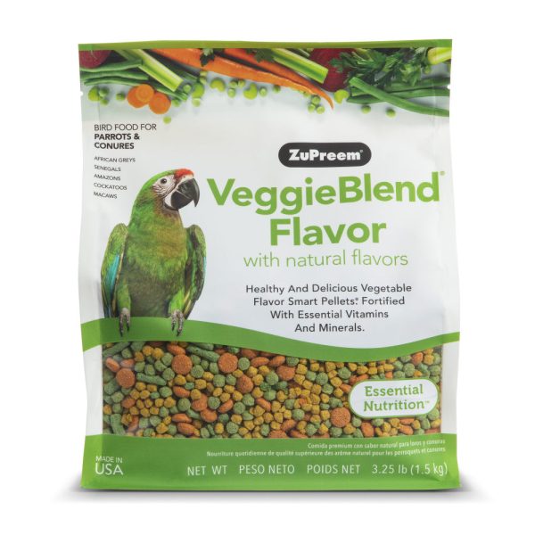 Zupreem VeggieBlend Flavor Food with Natural Flavors for Parrots and Conures Hot on Sale